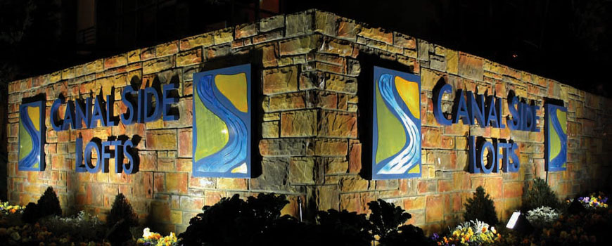 Canal Side Lofts — signage by Fource