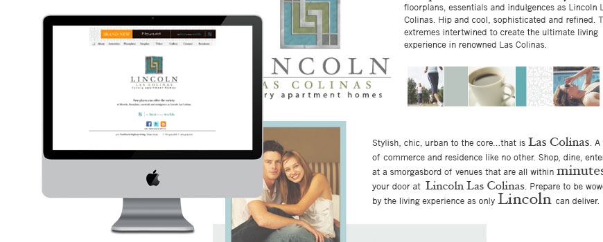 Lincoln Las Colinas — signage by Fource