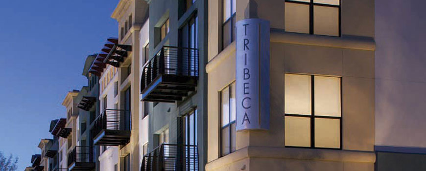 Property signage installed at a residential entry